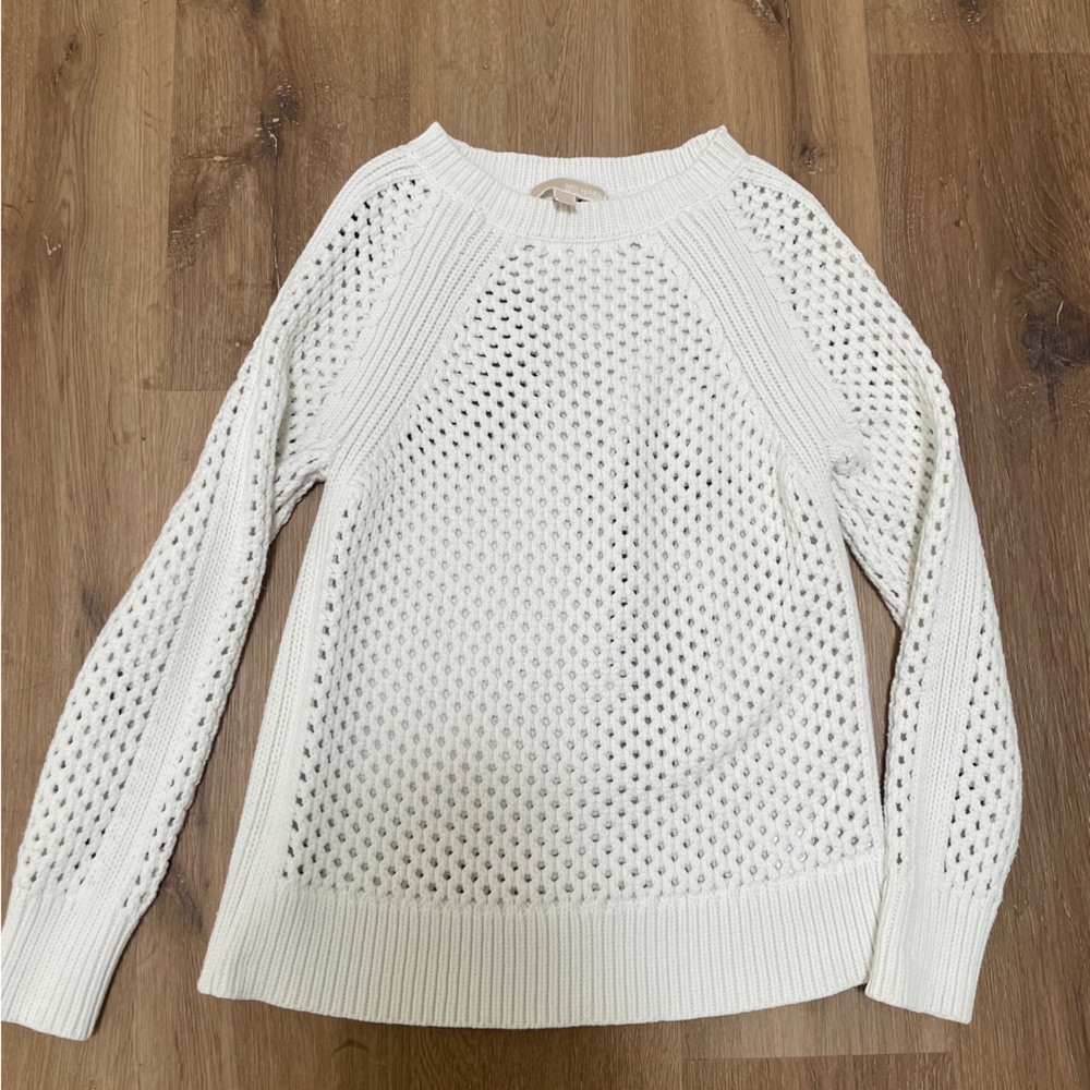 Micheal Micheal Kors White Mesh-Like Sweater, Size Small - Picture 13 of 16